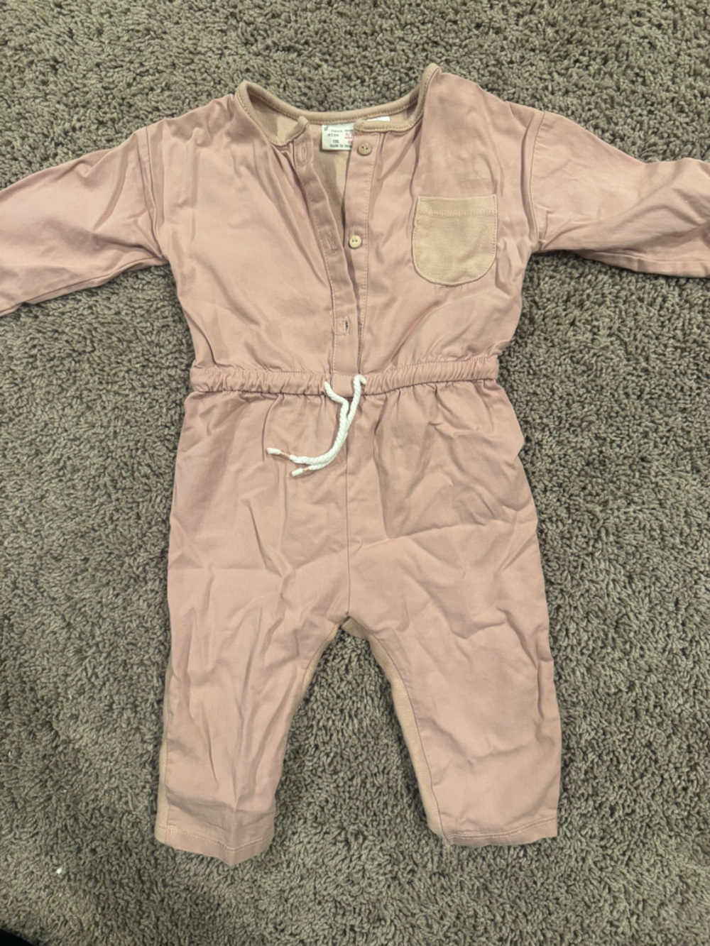 Zara Dusty Pink Baby One-Piece Bodysuit